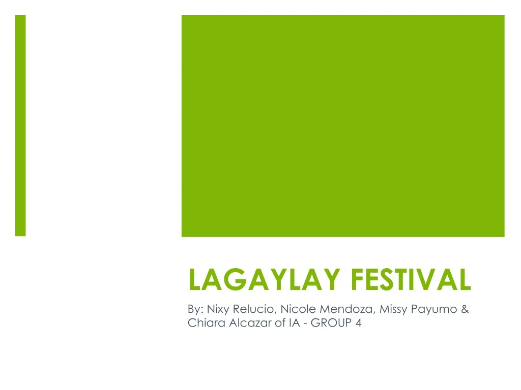 lagaylay festival