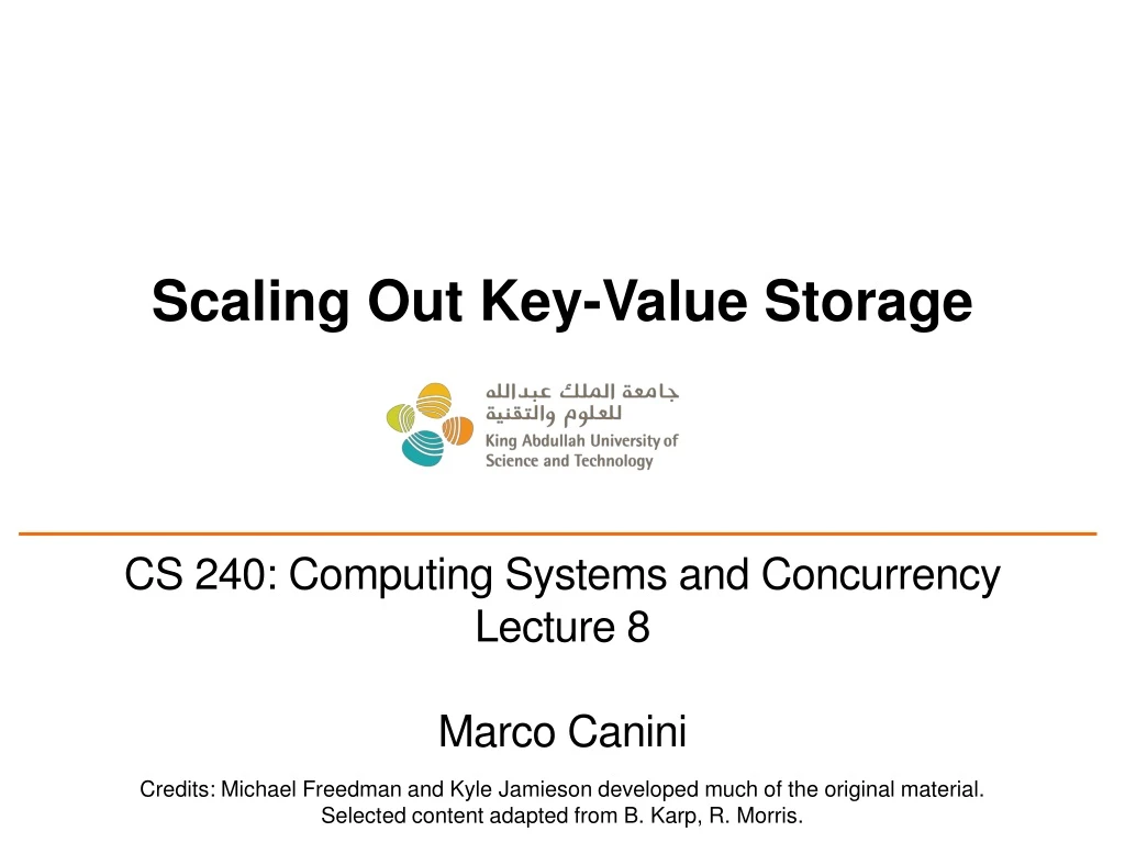 scaling out key value storage