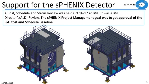 Support for the sPHENIX Detector