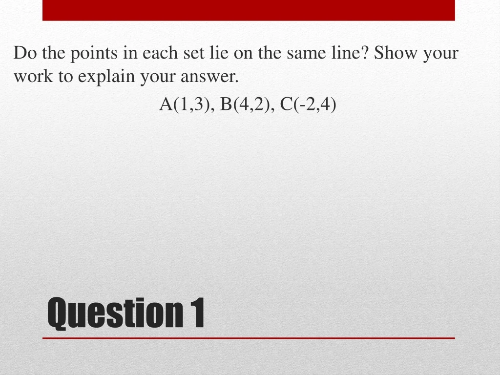 question 1