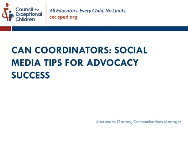 CAN coordinators: Social Media Tips for advocacy Success