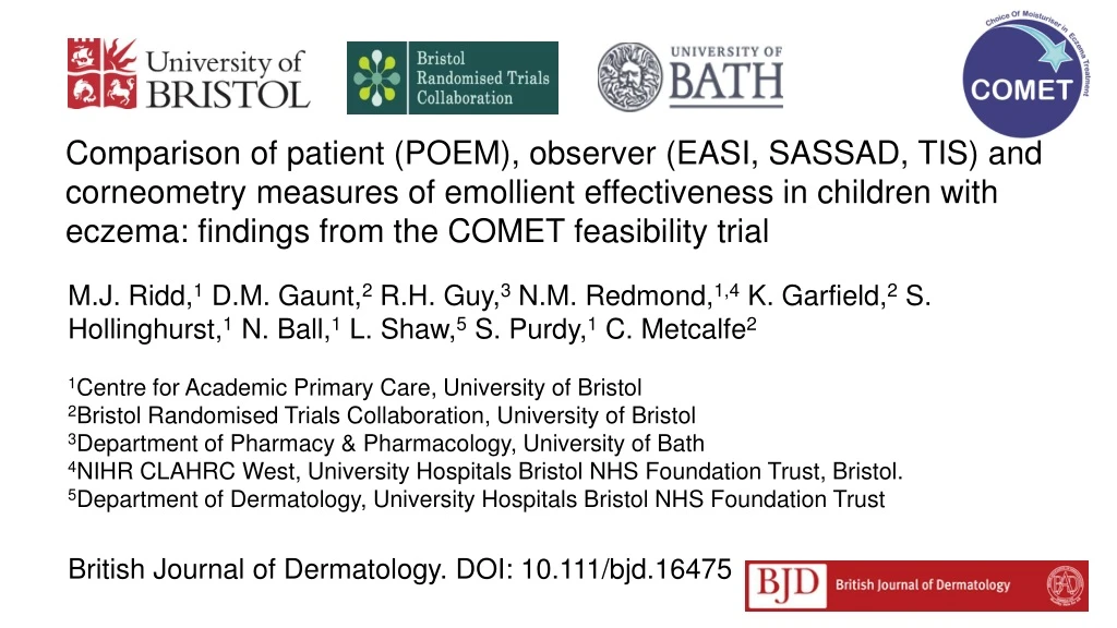 comparison of patient poem observer easi sassad