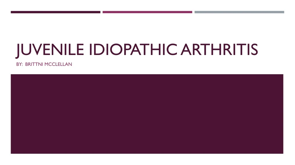 juvenile idiopathic arthritis