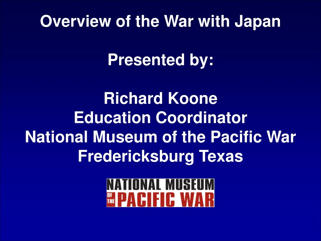 overview of the war with japan presented