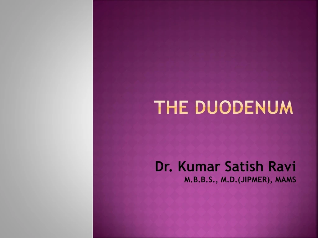 the duodenum