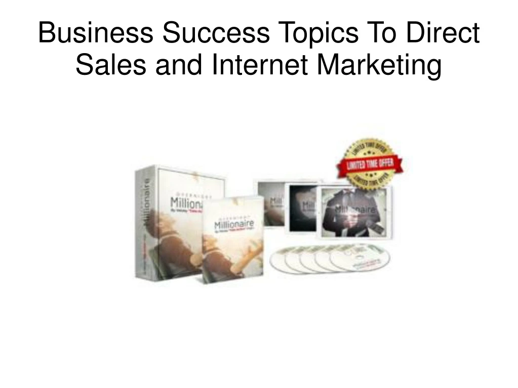 business success topics to direct sales and internet marketing