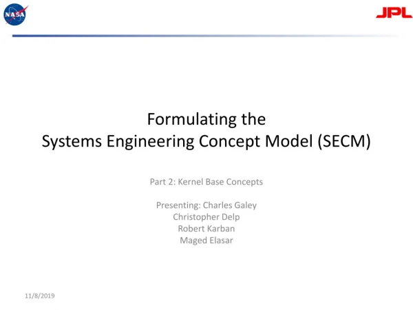 Formulating the Systems Engineering Concept Model (SECM)