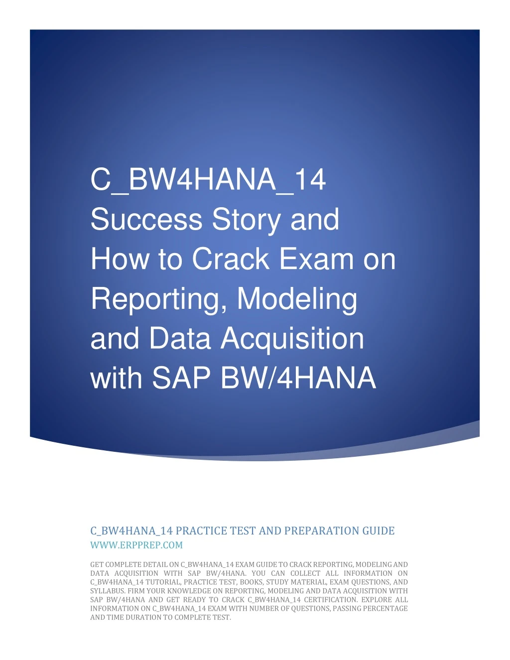 c bw4hana 14 success story and how to crack exam