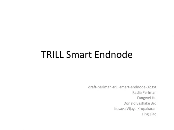 TRILL Smart Endnode