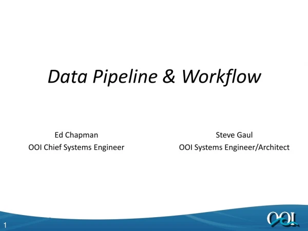 Data Pipeline &amp; Workflow