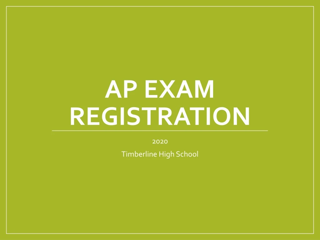 ap exam registration