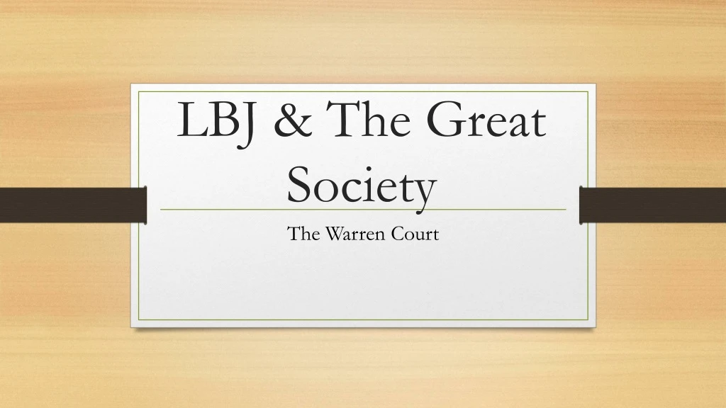lbj the great society