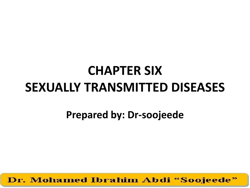 chapter six sexually transmitted diseases