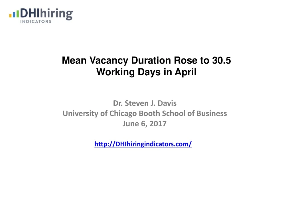 mean vacancy duration rose to 30 5 working days