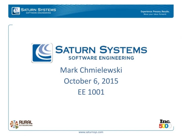 Mark Chmielewski October 6, 2015 EE 1001