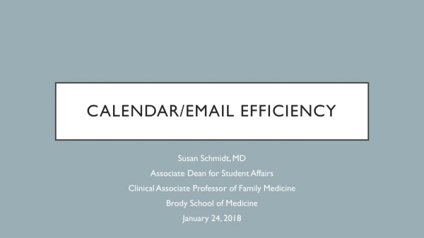 Calendar/email efficiency
