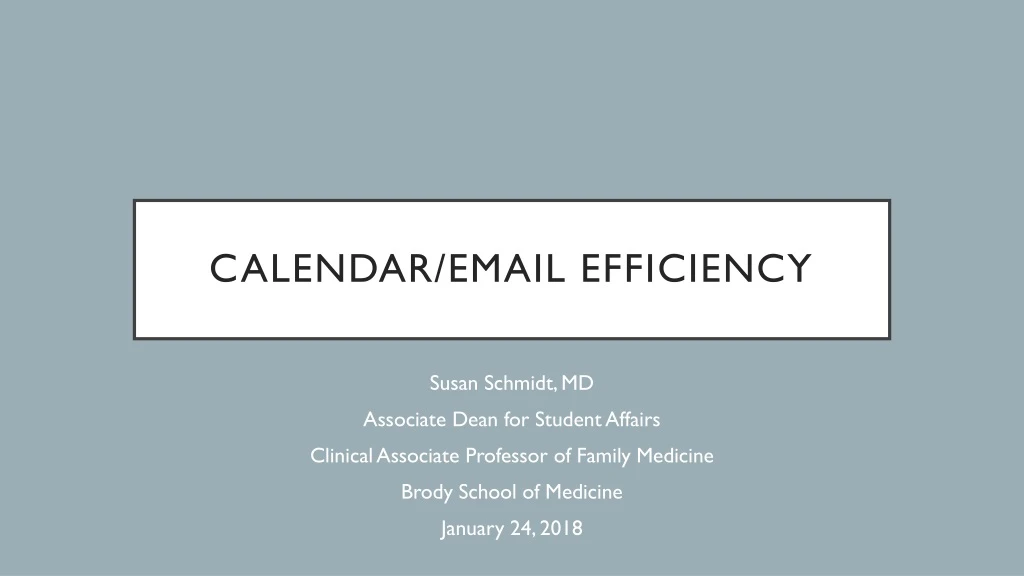 calendar email efficiency