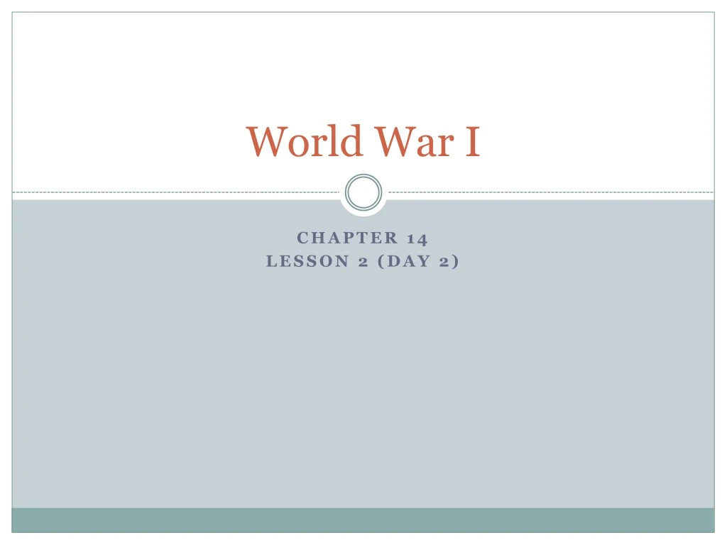 world war i