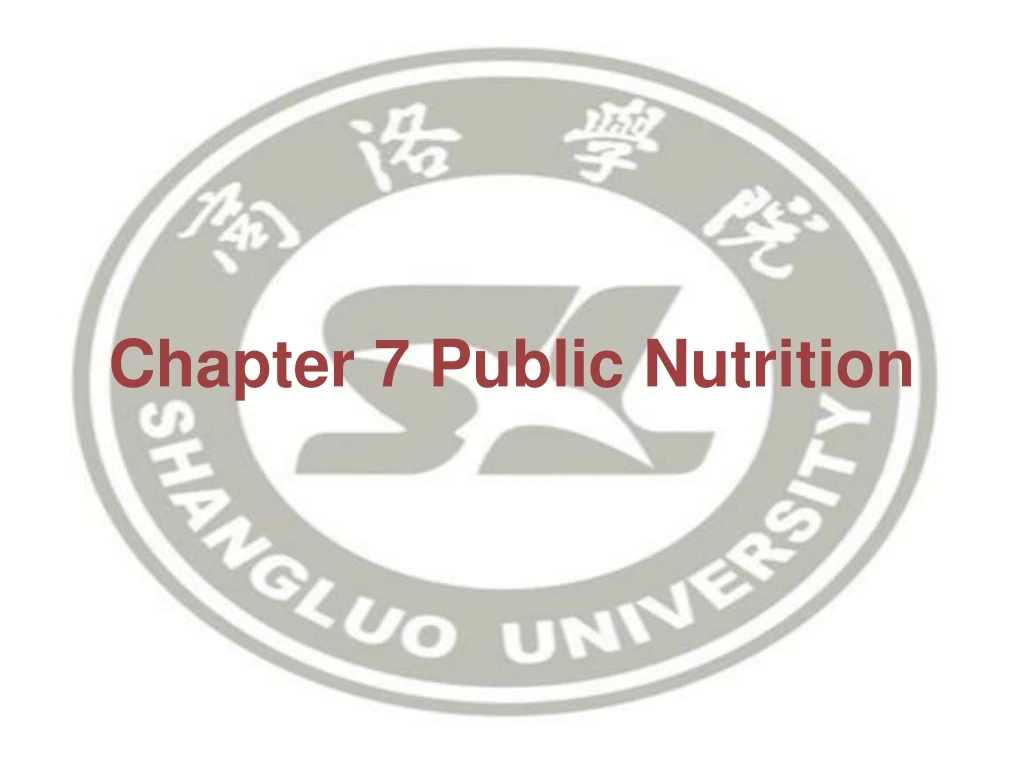 chapter 7 public nutrition