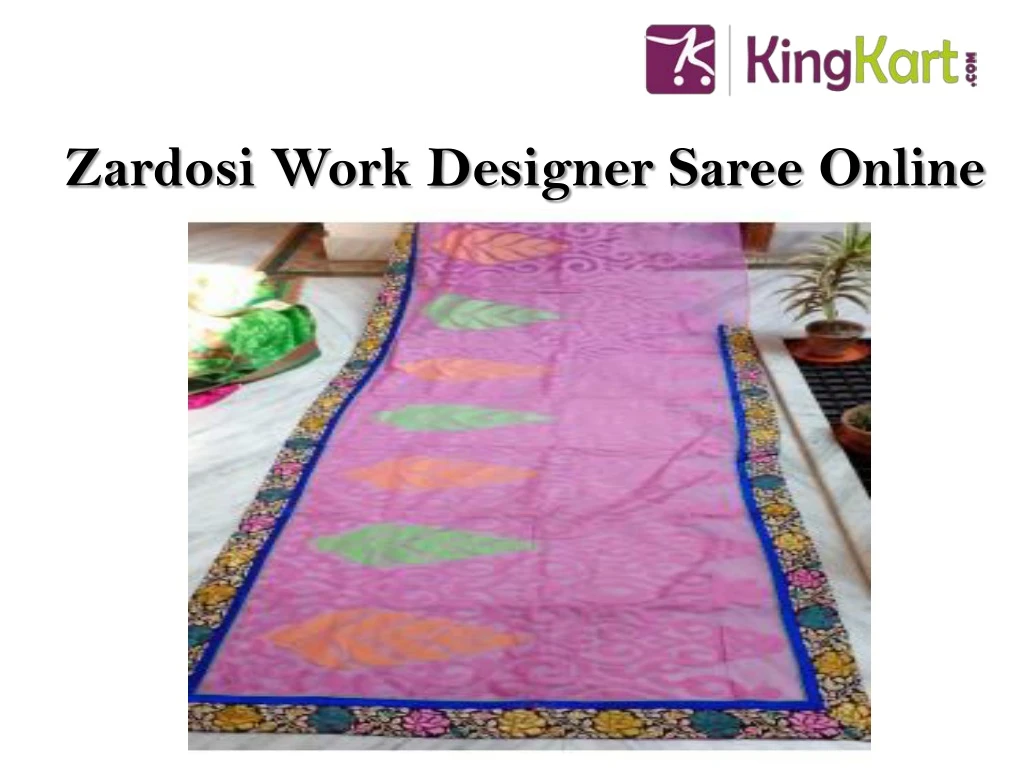 zardosi work designer saree online