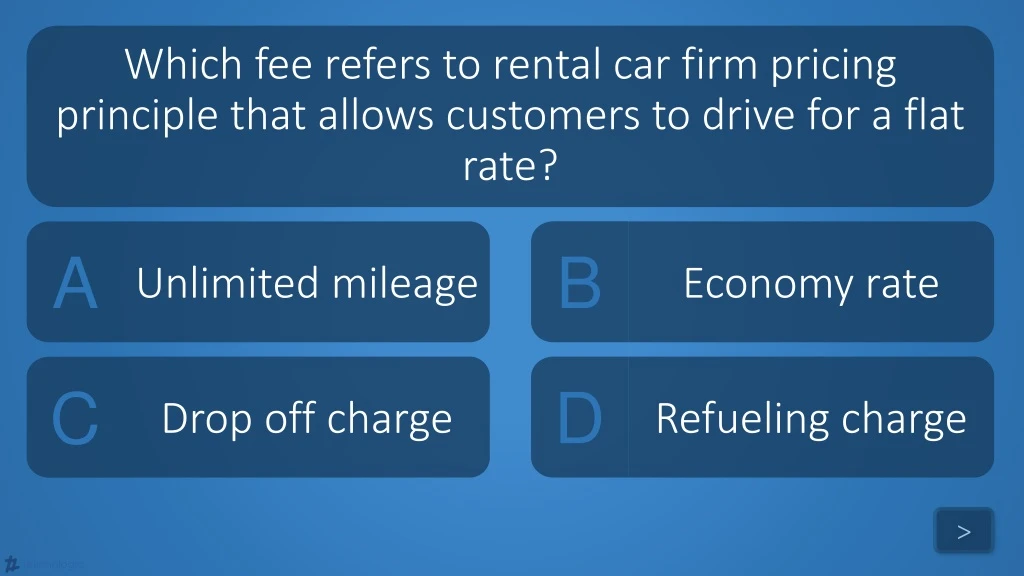which fee refers to rental car firm pricing