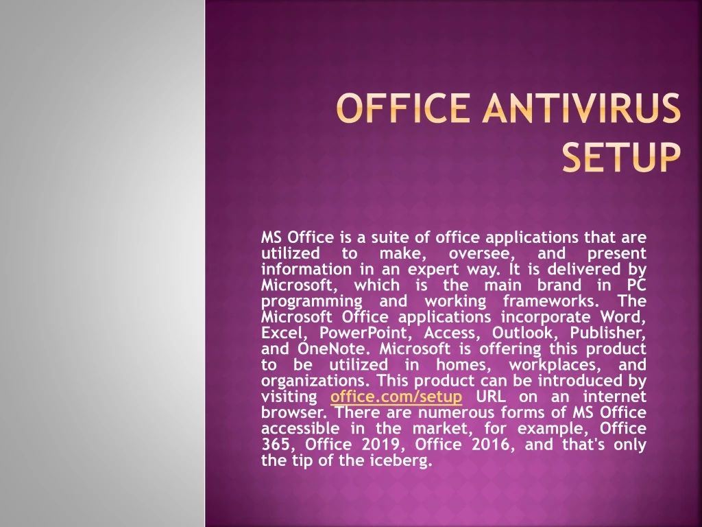 office antivirus setup