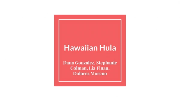 Hawaiian Hula