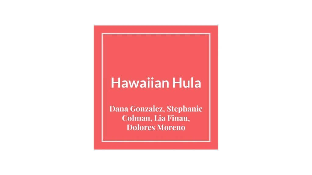 hawaiian hula