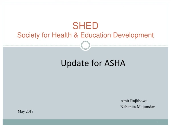 SHED Society for Health &amp; Education Development