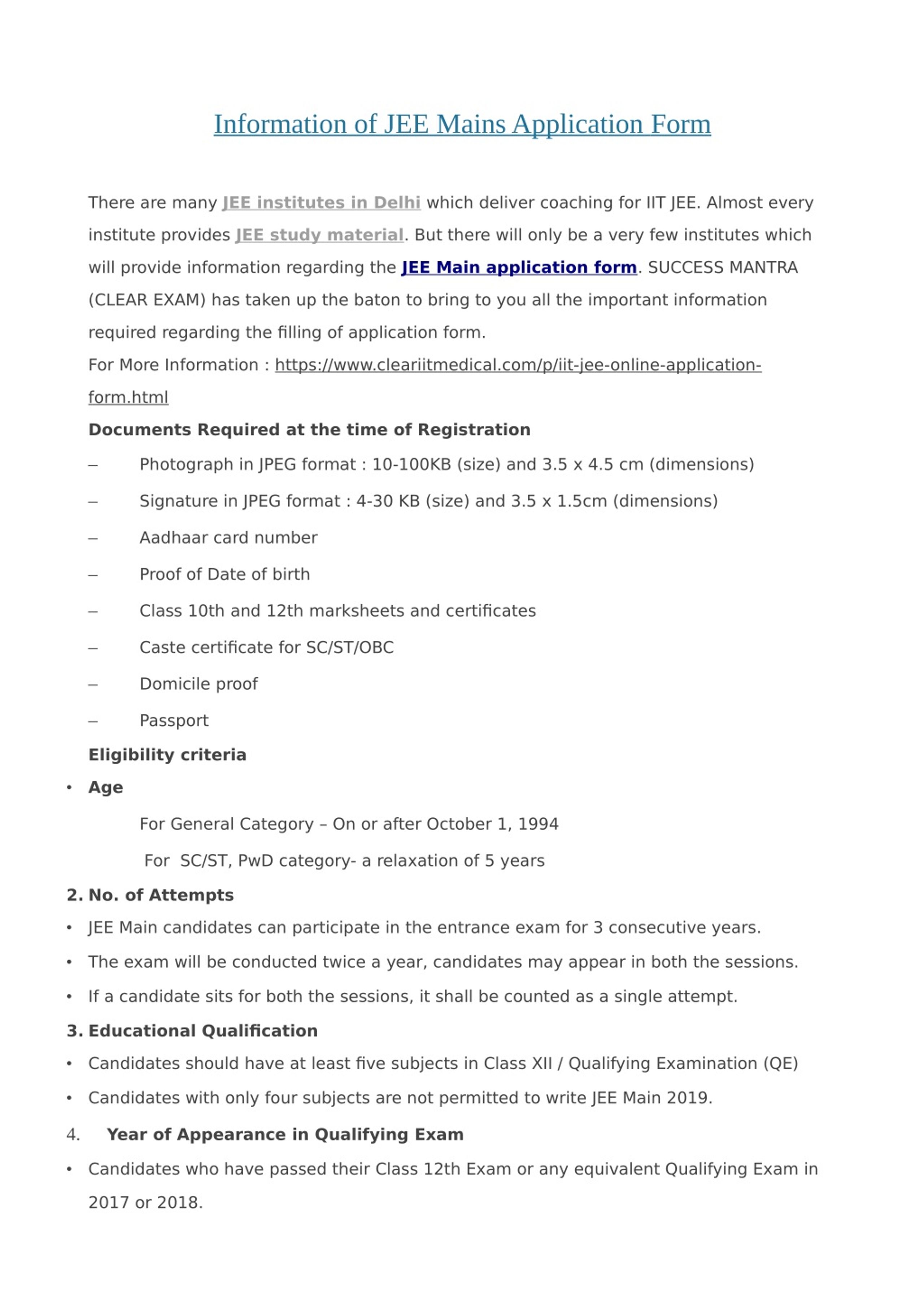 PPT - Information of JEE Mains Application Form PowerPoint Presentation ...