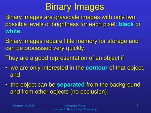 Binary Images