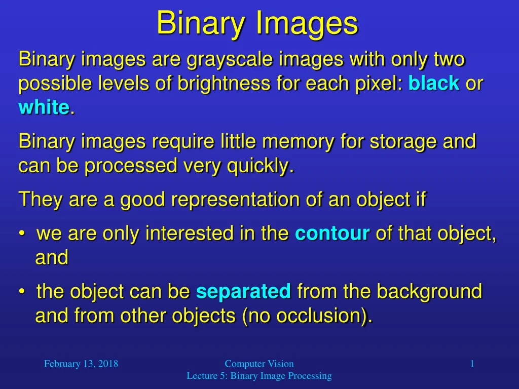 binary images