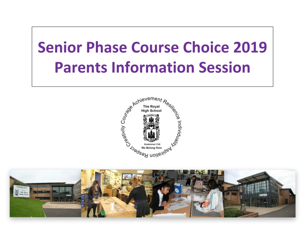 senior phase course choice 2019 parents