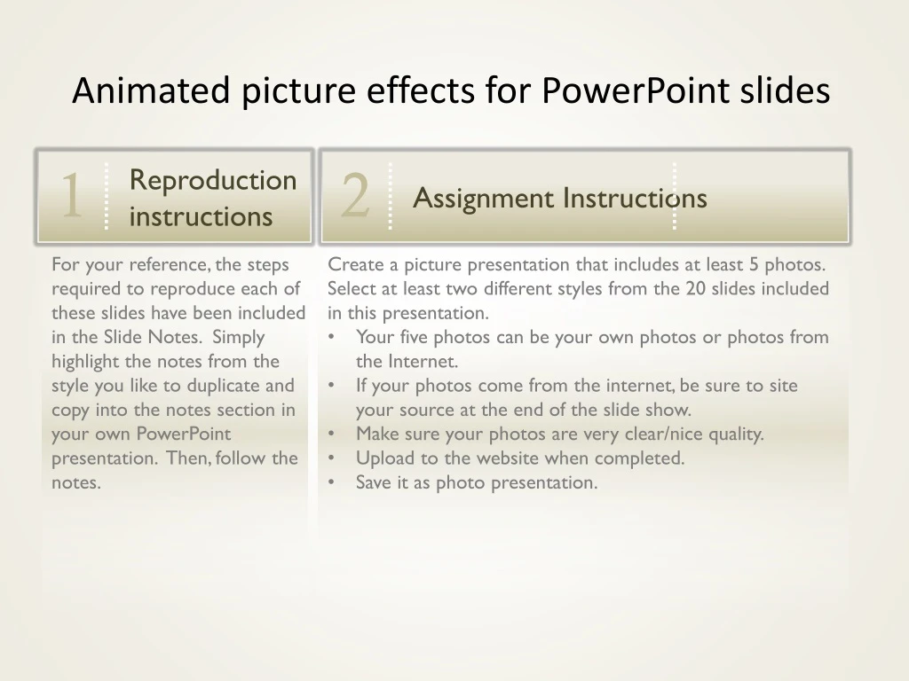 animated picture effects for powerpoint slides