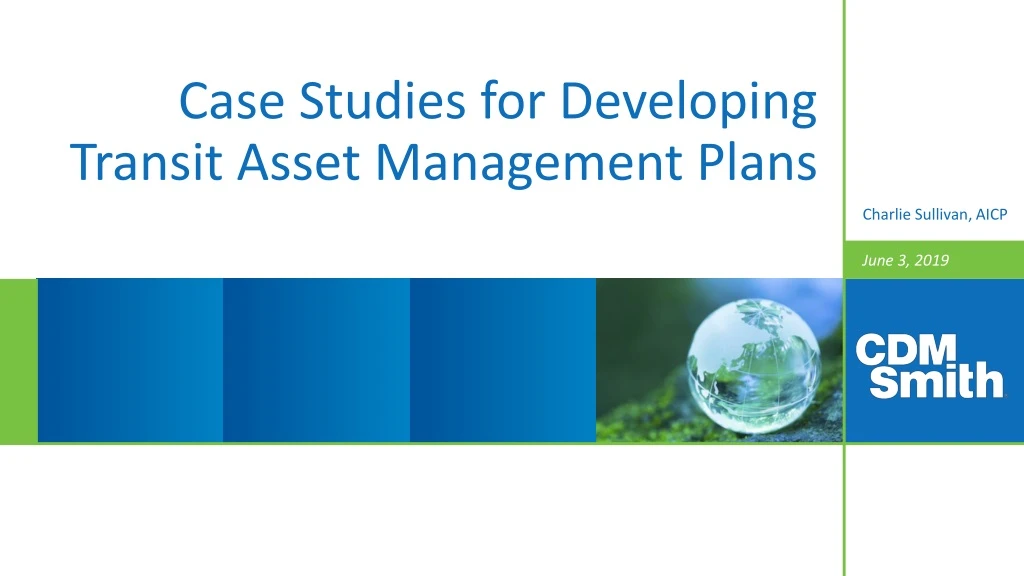 case studies for developing transit asset management plans