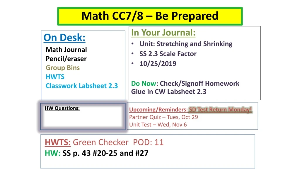 math cc7 8 be prepared
