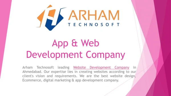 web & app development company | arhamtechnosoft