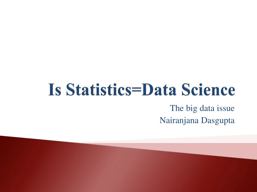is statistics data science