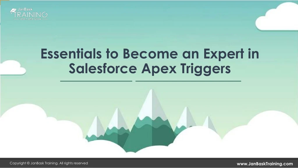 essentials to become an expert in salesforce apex