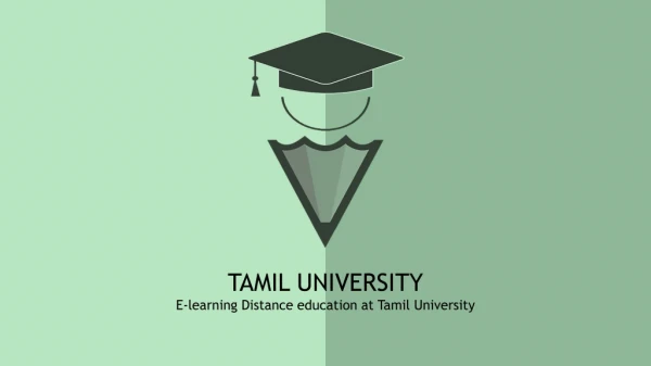 M.A English Online Course at Tamil University