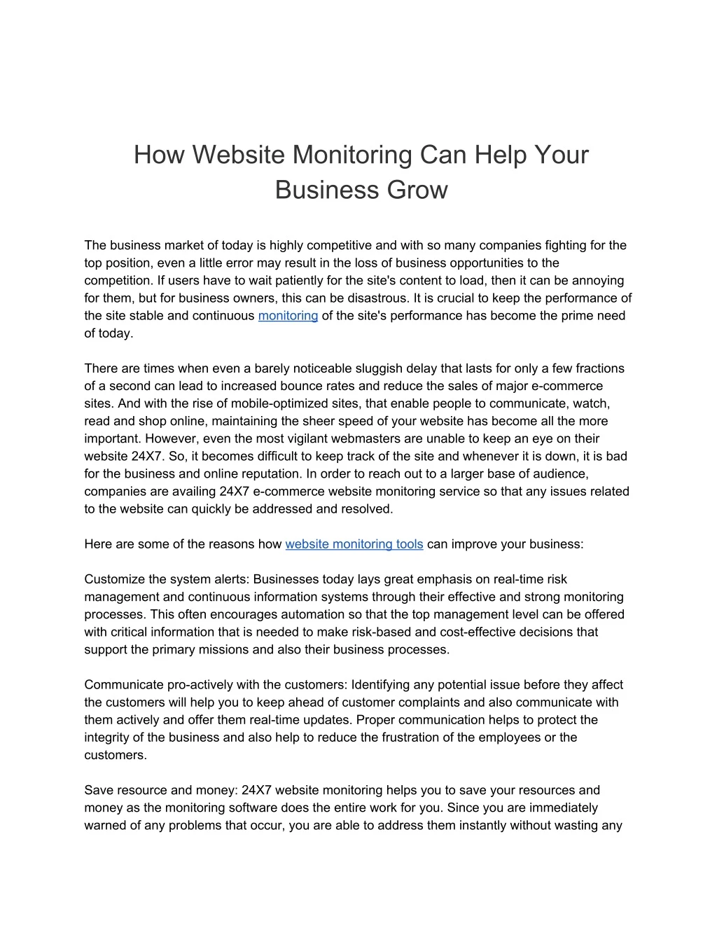 how website monitoring can help your business grow