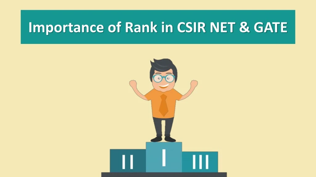 importance of rank in csir net gate