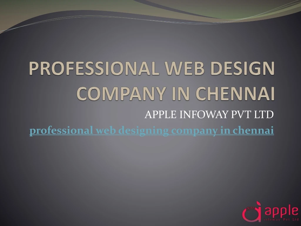 professional web design company in chennai