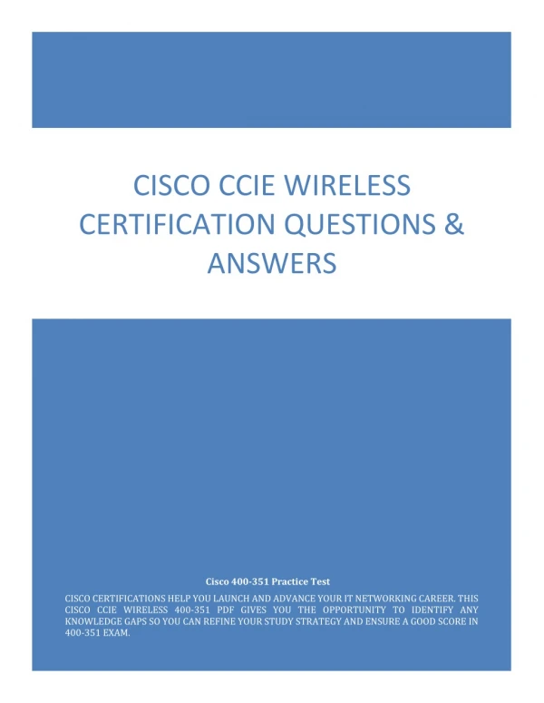 cisco ccie wireless certification questions