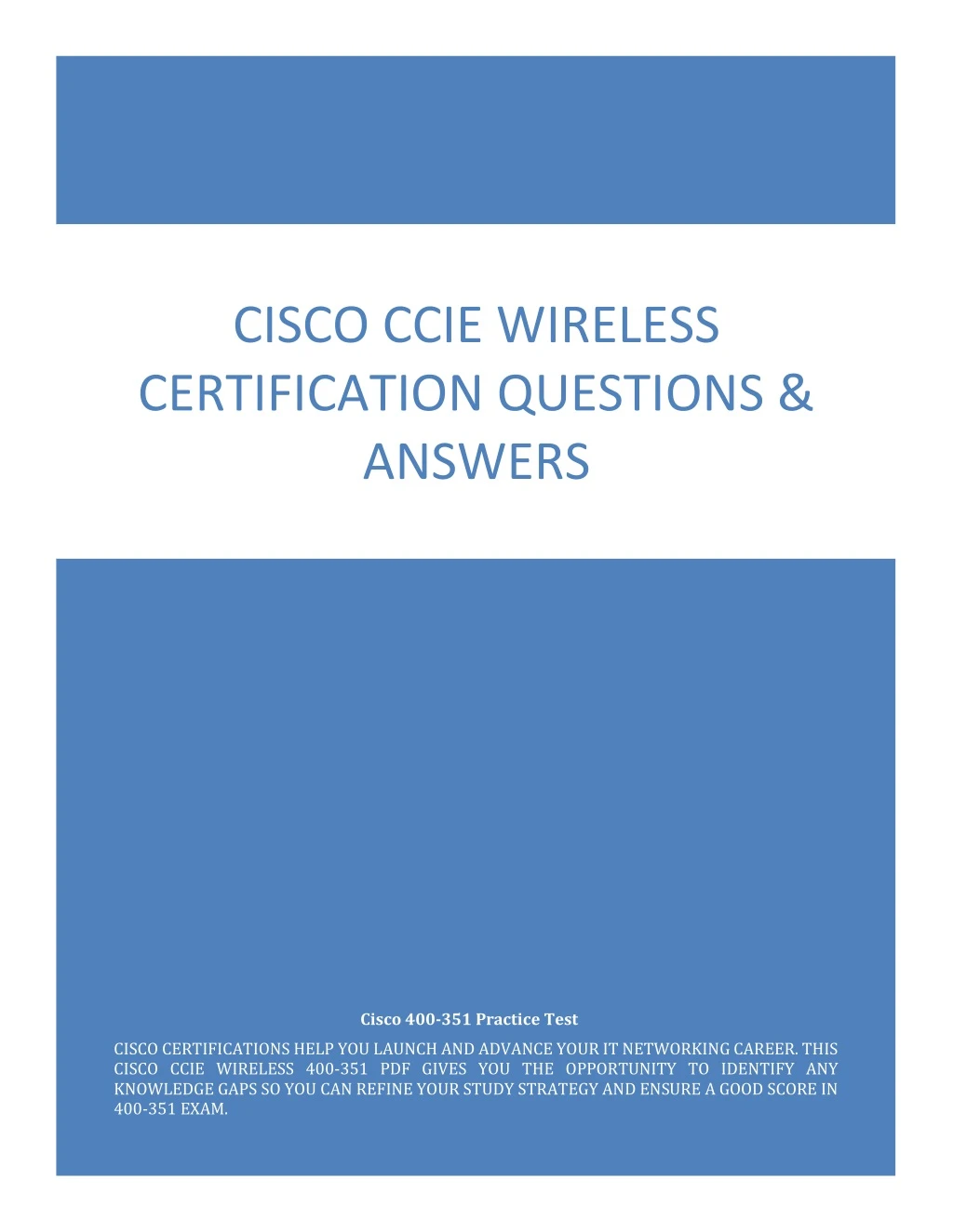 cisco ccie wireless certification questions