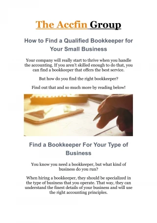 Bookkeeping Services - slide 1