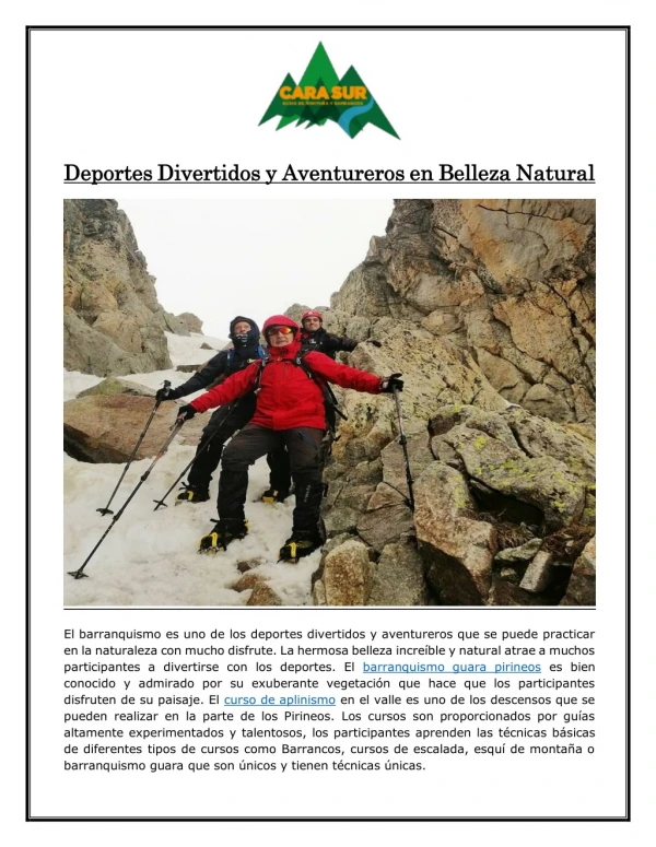 Deportes Divertidos y Aventureros en Belleza Natural