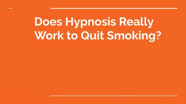 Do You Want to Give Up Smoking Forever by Hypnosis?