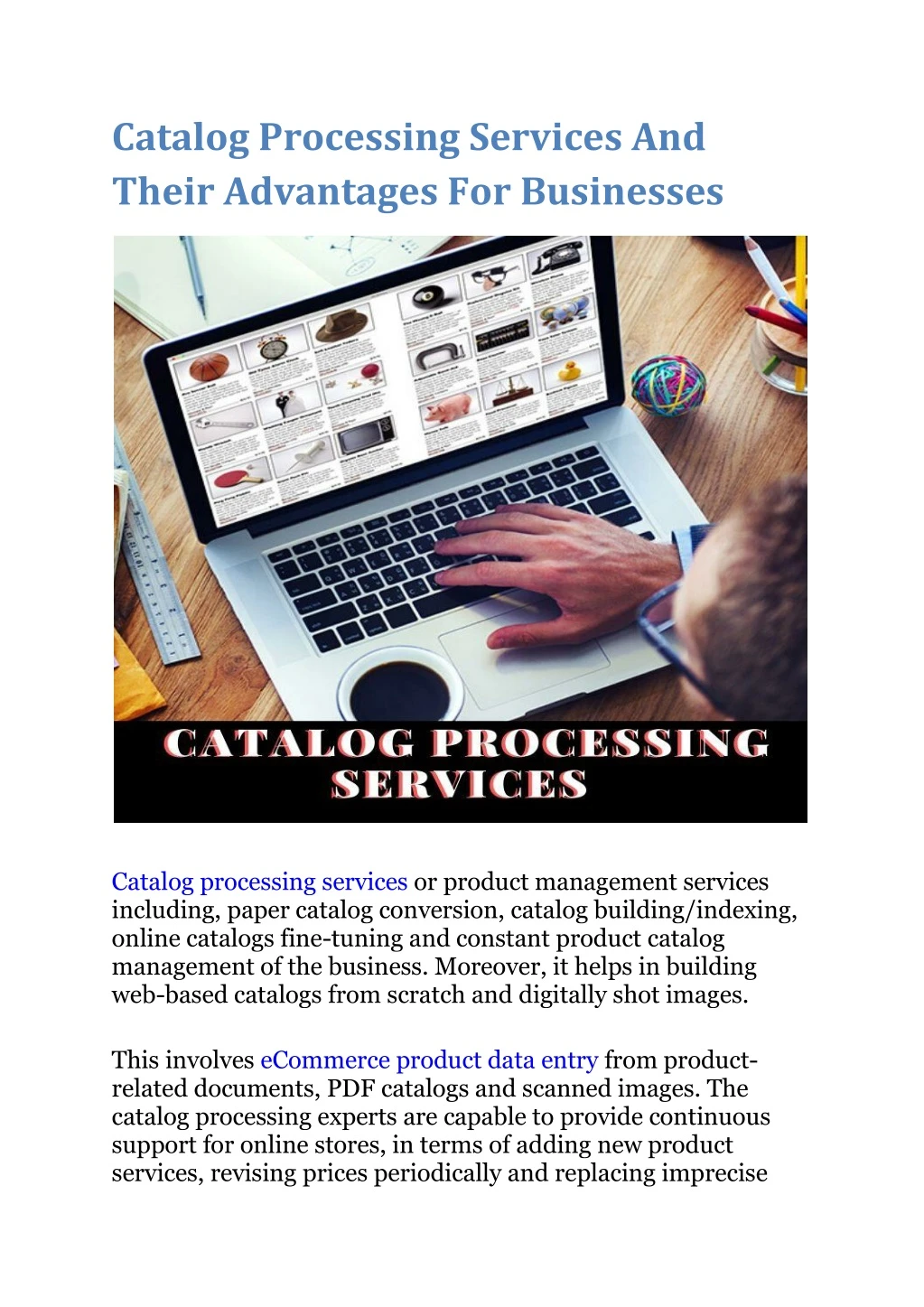 catalog processing services and their advantages