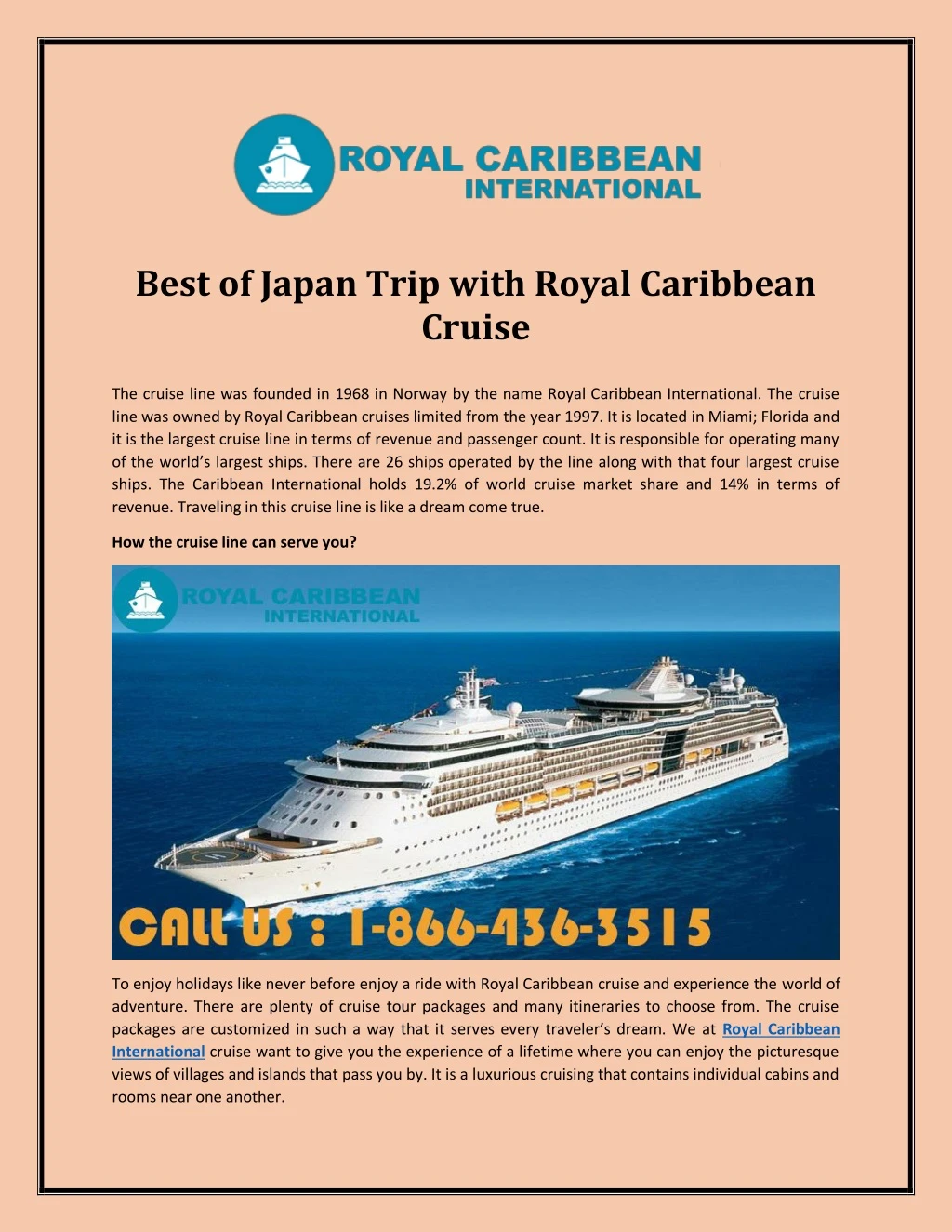 best of japan trip with royal caribbean cruise